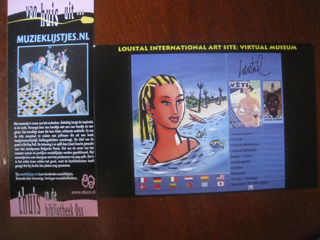 BD loustal kaart joost swarte, Joost swarte, Ophalen of Verzenden, Zo goed als nieuw, Meerdere stripboeken