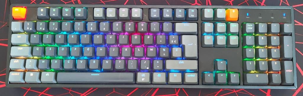 Clavier mécanique Keychron K10 BE/FR 100% AZERTY, Informatique & Logiciels, Keychron, Azerty, Comme neuf, Enlèvement