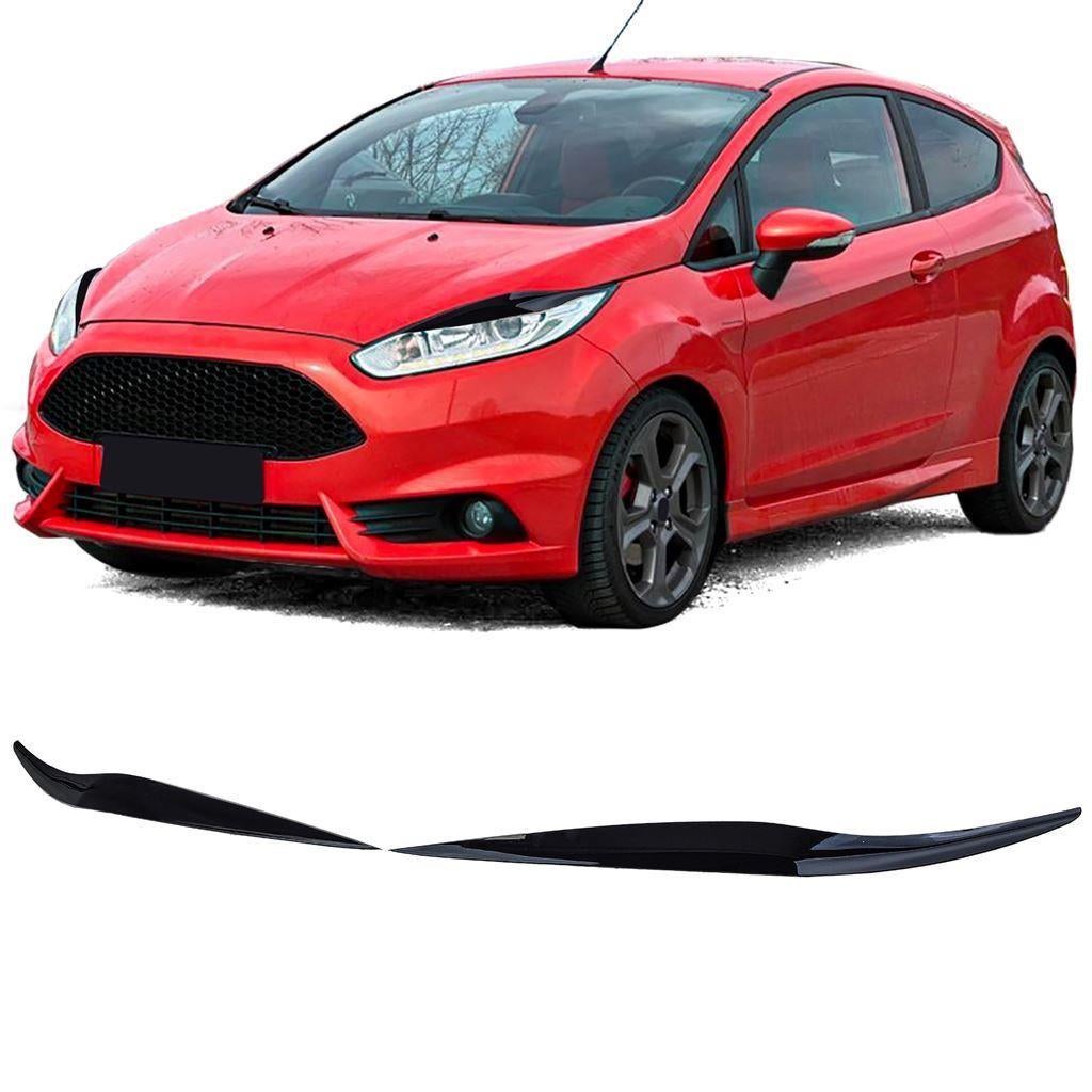 Koplamp Spoiler Boos Kijkers Zwart voor Ford Fiesta 12/17, Envoi