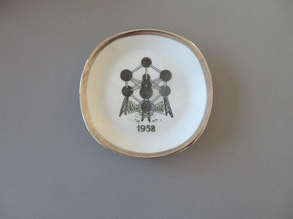 MOSA porselein Maastricht Expo 58 Atomium schaal asbak, Ophalen of Verzenden, Overige typen