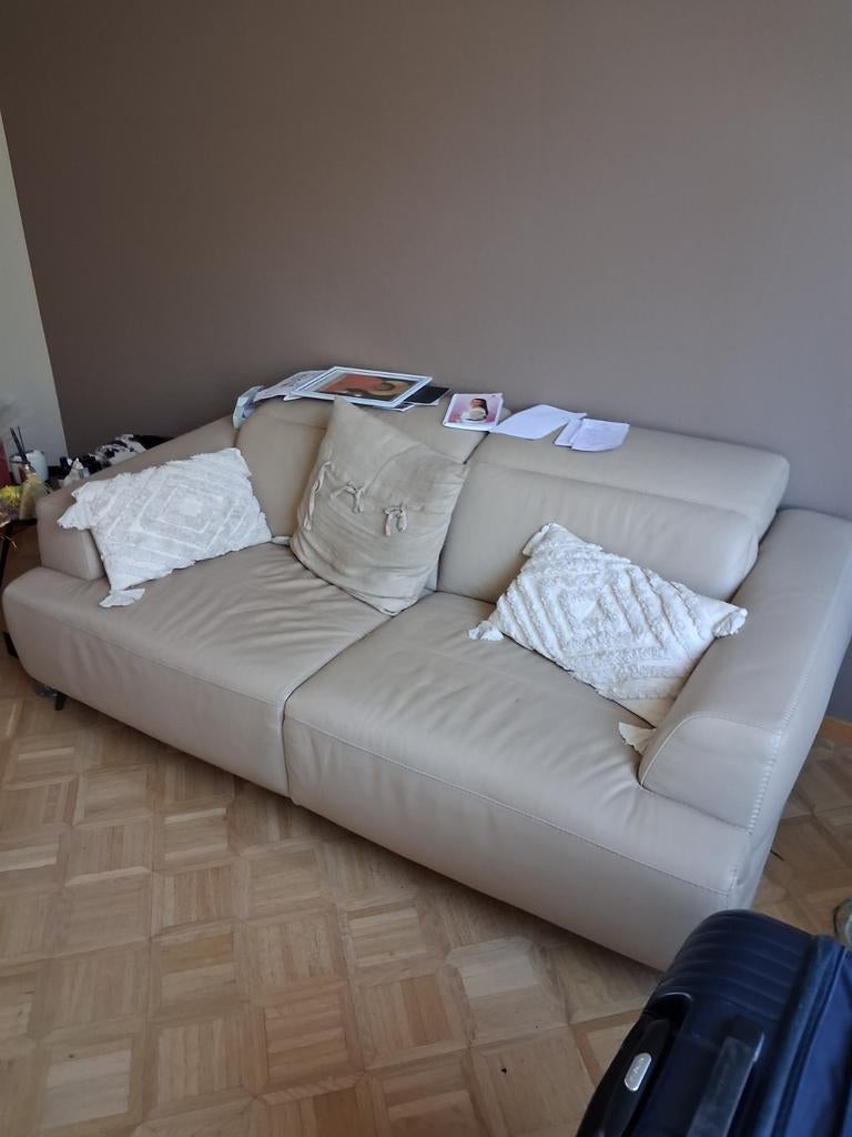 Lederen lounge, Ophalen of Verzenden, Leer