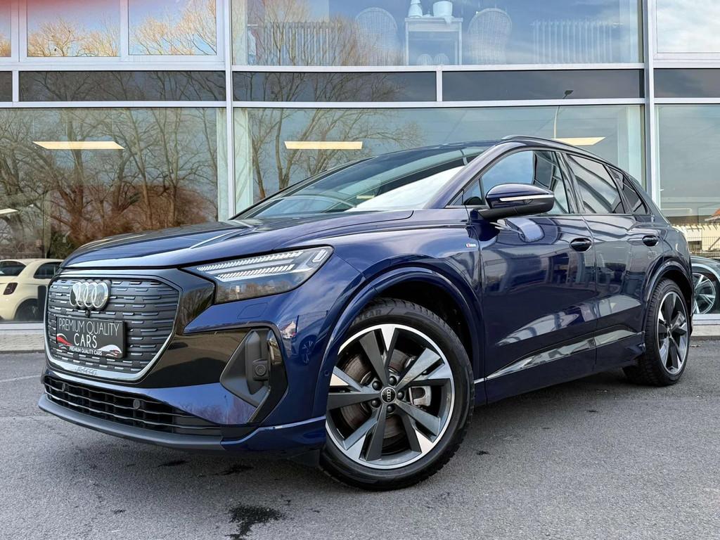 Audi Q4 e-tron 82kWh / S line / LEDER / TREKHAAK / CARPLAY /, Auto's, Audi, Automaat, Gebruikt, https://public.car-pass.be/vhr/f191f9ec-f973-4f68-b8e6-9762ee894cae