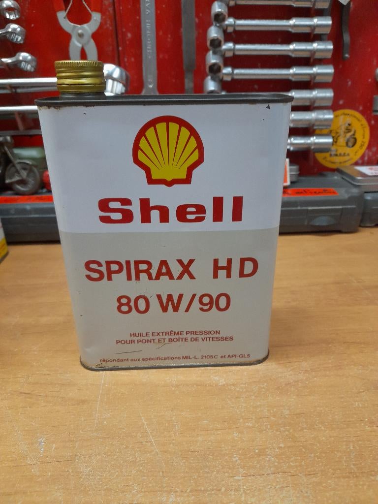 oud leeg oliekannetje shell spirax HD 80w90, Verzenden, Gebruikt, Overige typen