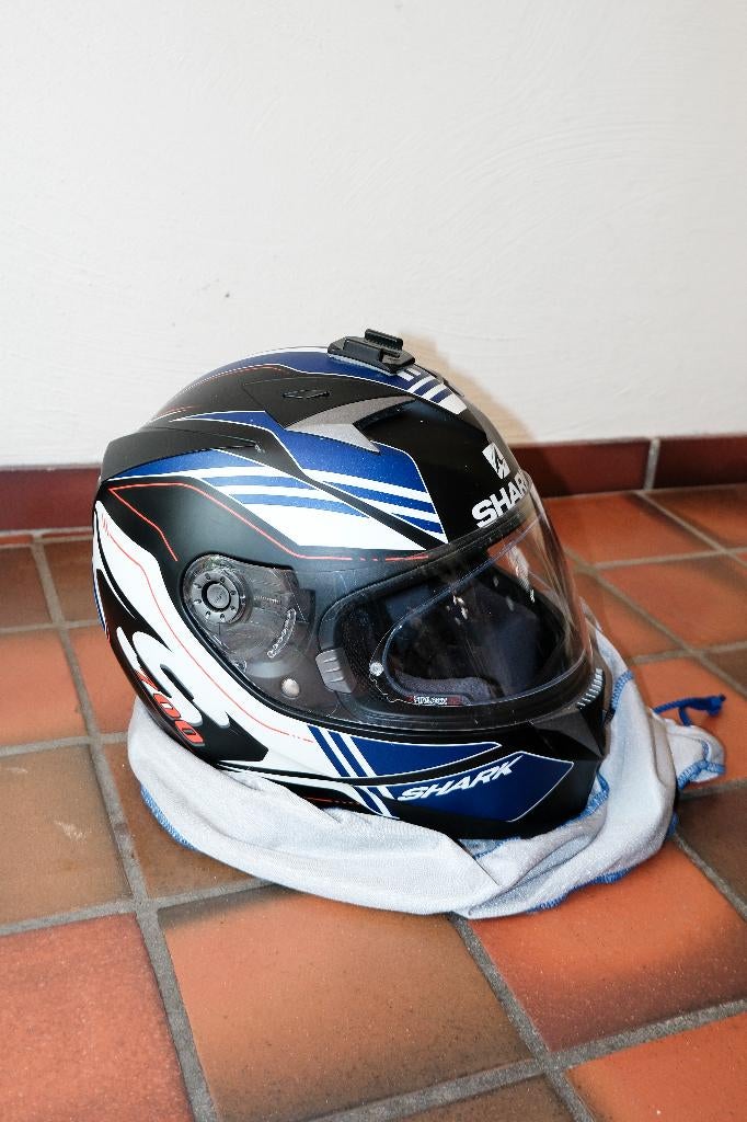 Casque moto Shark (bleu/blanc/noir), Motoren, Kleding | Motorhelmen, Ophalen, Heren, Shark, Integraalhelm