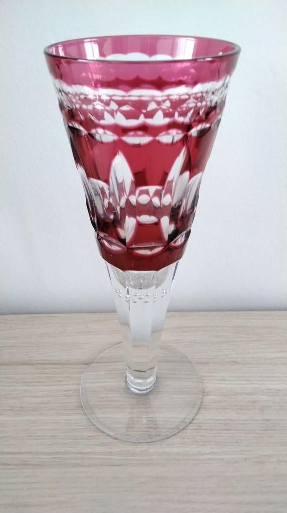 Coupe en cristal ovale St Lambert h 25,5 cm., Antiquités & Art, Enlèvement ou Envoi