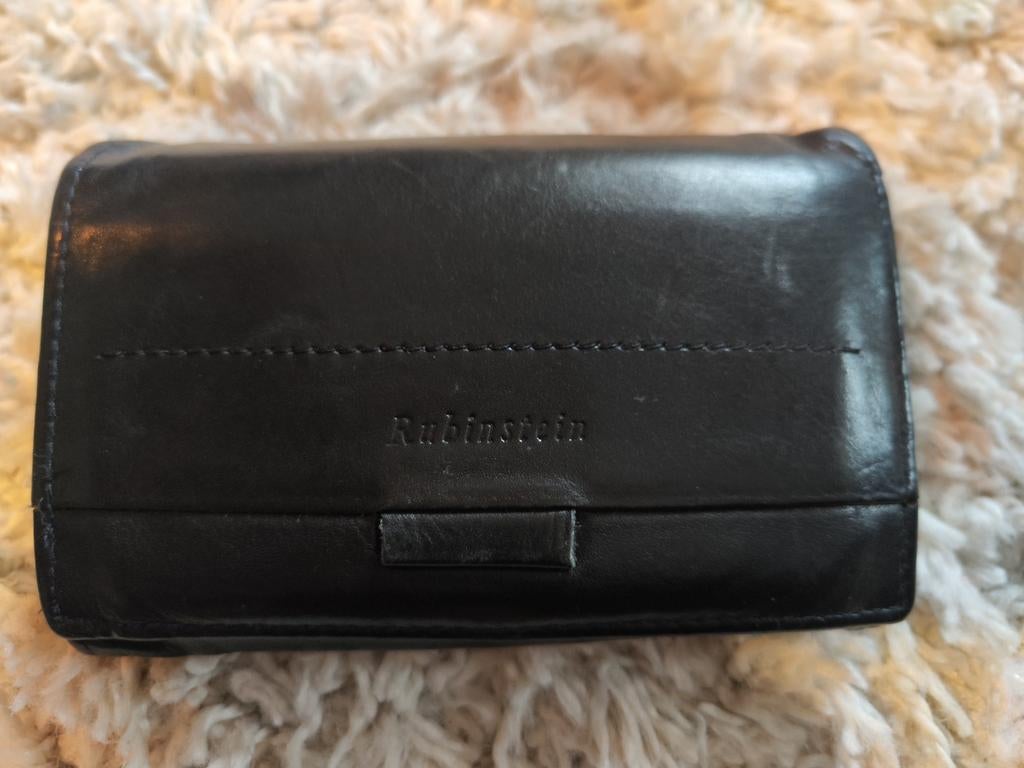 Rubinstein cuir véritable fait main, Handtassen en Accessoires, Portemonnees, Gebruikt, Zwart, Leder, Ophalen