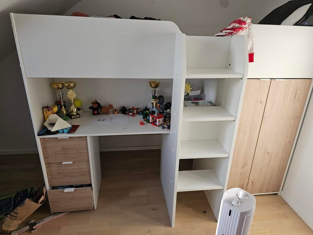 Lit Combiné Enfant Complet (Bureau + Armoire + Rangements) -, Enfants & Bébés, Chambre d'enfant | Lits superposés & Lits mezzanines