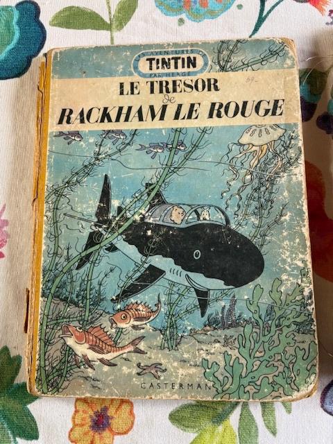 Stripverhaal Kuijfe TINTIN  Le Trésor de Rackham Le Rouge, Boeken, Meerdere stripboeken, Herge, Ophalen, Gelezen