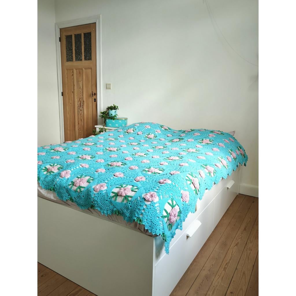 Vintage gehaakte bedsprei, Ophalen of Verzenden