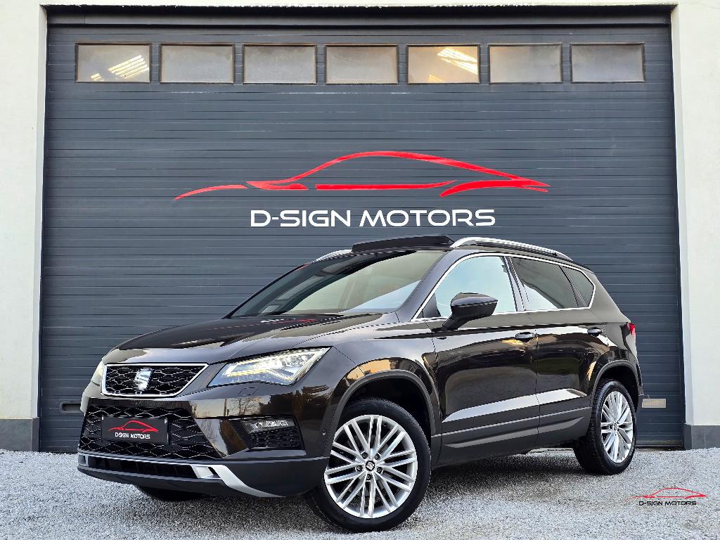 SEAT ATECA 1.4 TSI DSG (150pk) XCELLENCE 2018 150.845km !!, Auto's, Seat, 4 cilinders, Bruin, Ateca, Leder