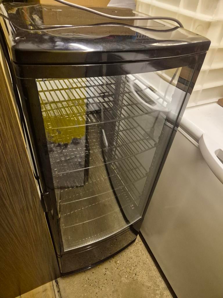 Zwarte/glazen koelkast voor horeca, Ophalen, Gebruikt, 45 tot 60 cm, 85 tot 120 cm