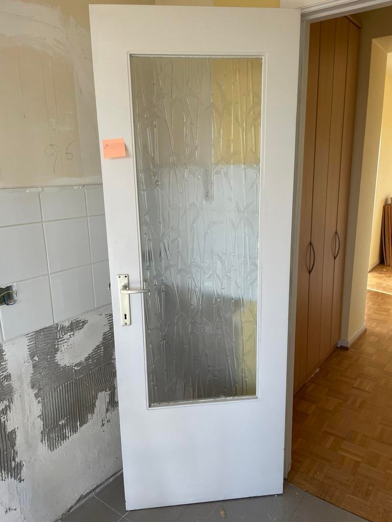 Portes intérieures (x6) et vitrées (x2) blanches, Ophalen, Gebruikt, Hout