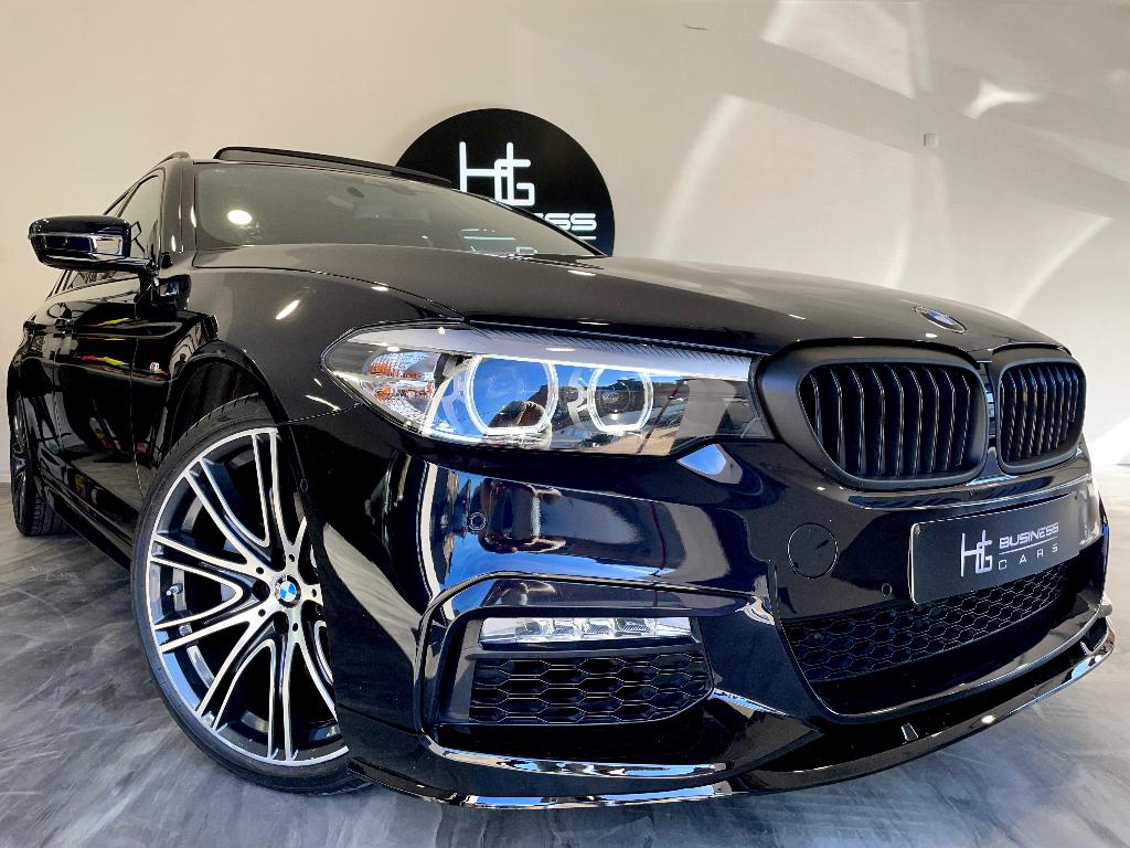 BMW 520 iA/ TOURING/ PACK M/ TOIT PANO/ ATTELAGE/ LED/ GPS, Autos, Entreprise, Alcantara, Noir, 5 portes