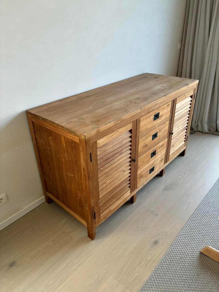 Teak kast 150x85x60, Huis en Inrichting, Ophalen, Zo goed als nieuw
