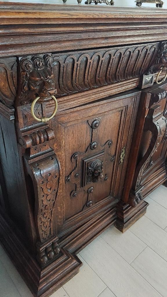 Antieke vitrine kast, Antiek en Kunst, Ophalen