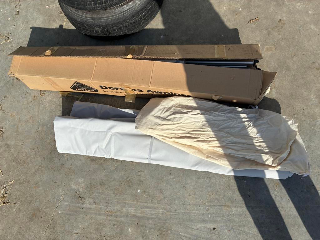 Complete open luifel met buizen, Caravans en Kamperen, Windschermen, Zo goed als nieuw, Ophalen