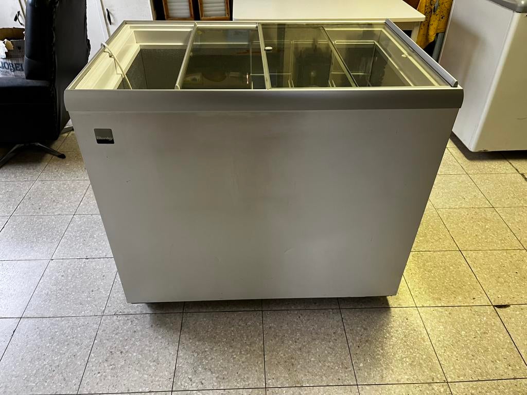 Diepvrieskist met glazen deksel Derby EK36, Elektronische apparatuur, Vriezers en Diepvrieskisten, Ophalen, Zo goed als nieuw