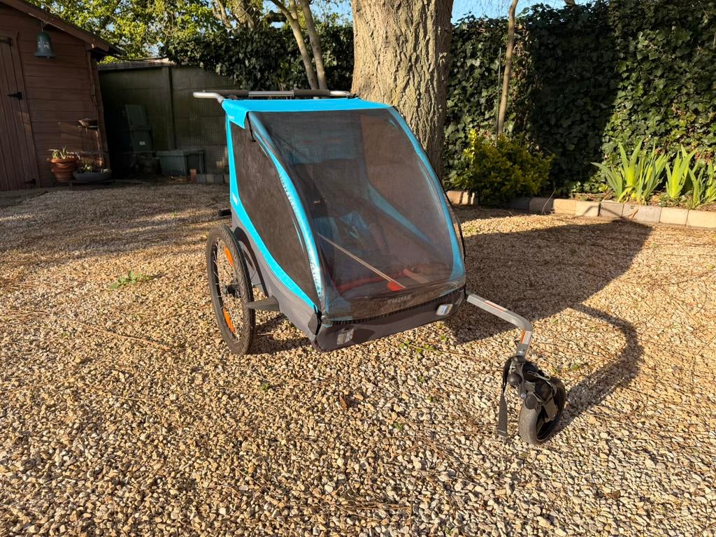 NIEUW: Thule Coaster XT Fietskar & Wandelwagen – Blauw, Vélos & Vélomoteurs, Accessoires vélo | Remorques, Neuf, Remorque pour enfant