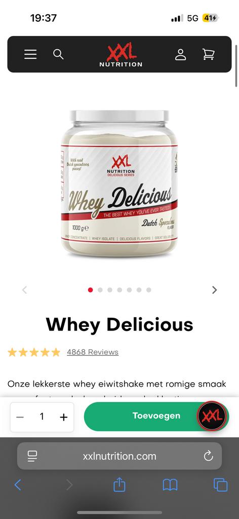 whey protein poeder speculoos smaak, Dieren en Toebehoren, Dierenvoeding, Ophalen, Overige soorten