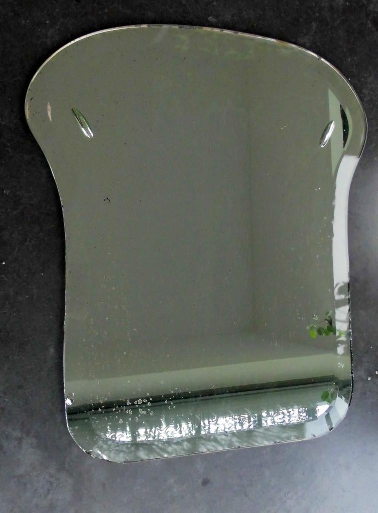 Gewatteerde en afgeschuinde SPIEGEL 55 x 46 x 0,6 cm, Ophalen, Minder dan 50 cm, Gebruikt, Minder dan 100 cm