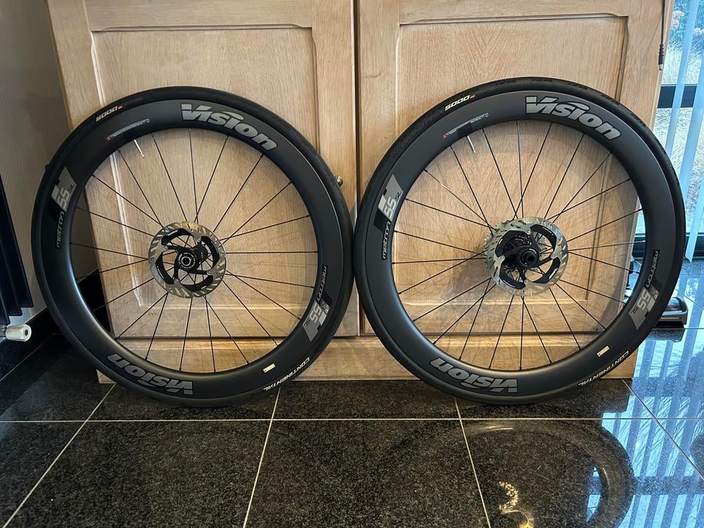 Vision Metron 55 SL TLR wielset - nieuwstaat, Fietsen en Brommers, Fietsonderdelen, Ophalen of Verzenden, Zo goed als nieuw, Carbon