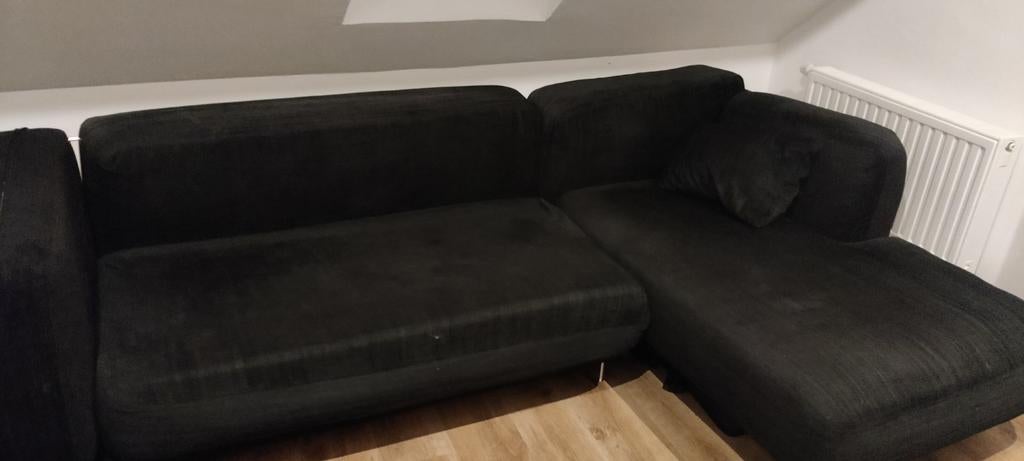 Zetel 2/3 persoons, hoekbank, Ophalen, Gebruikt, 100 tot 125 cm, Hoekbank