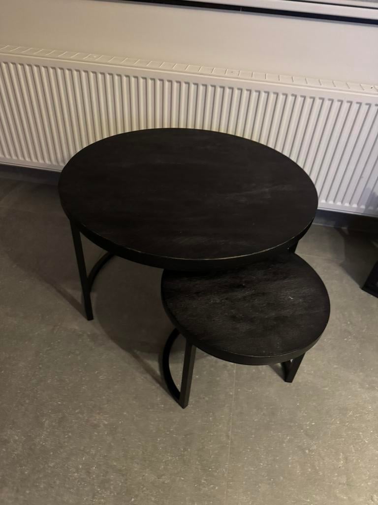 Mango houten salontafels twee stuks, Ophalen, Zo goed als nieuw