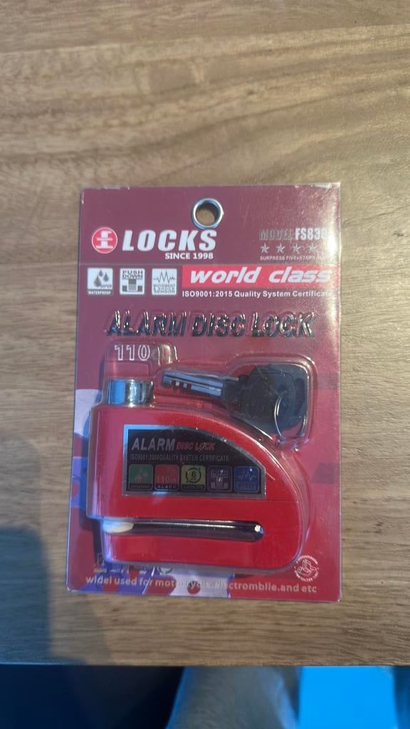 Alarm disc lock - alarmslot voor motoren en brommers, Motoren, Ophalen, Zo goed als nieuw