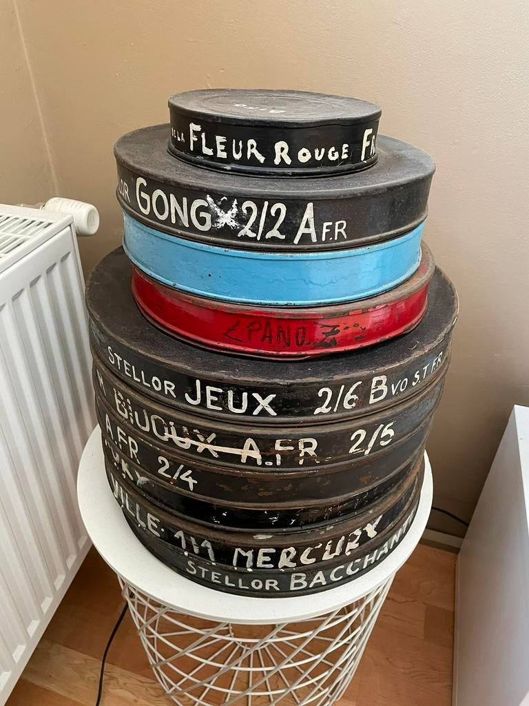 Oude lege cinema filmdozen metaal, Ophalen, Accessoire