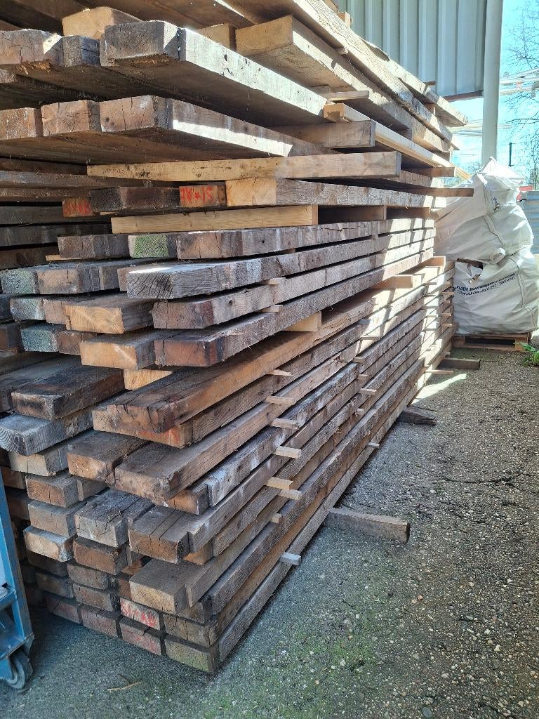 Houten balken, Doe-het-zelf en Bouw, Hout en Planken, Gebruikt, Balk, Vuren, 300 cm of meer, 50 mm of meer, Ophalen