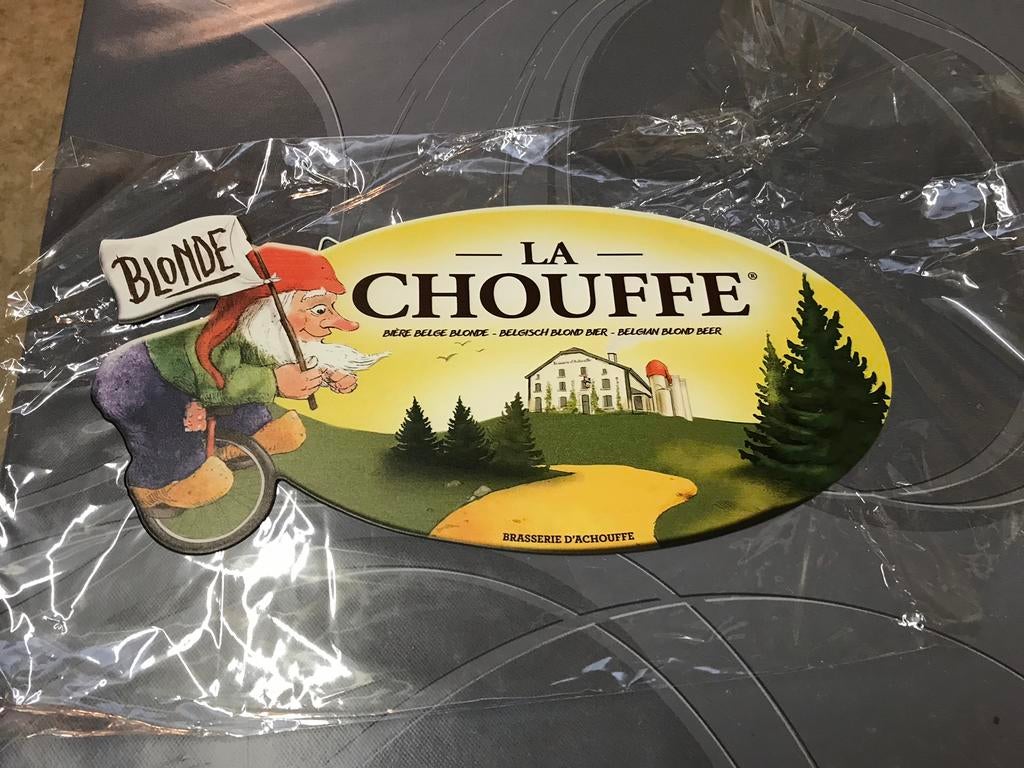 Chouffe reclamebord metaal klein model, Verzamelen, Ophalen of Verzenden, Nieuw, Reclamebord, Plaat of Schild