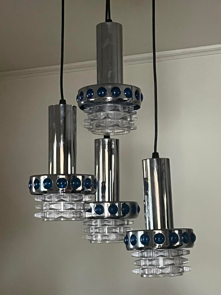 Vintage cascade lamp Massive blauw, Enlèvement ou Envoi, Comme neuf