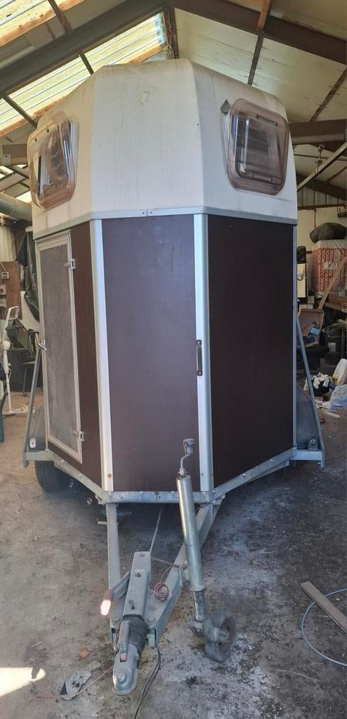 Paardentrailer voor 2 paarden met beetje werk., Dieren en Toebehoren, Paarden en Pony's | Trailers en Aanhangwagens, Ophalen, Zo goed als nieuw