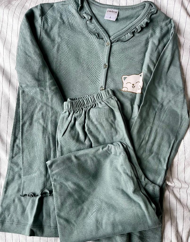 Katoenen pyjama met lange mouwen en lange broek, Kleding | Dames, Pyjama's, Perlina, Ophalen of Verzenden, Nieuw, Maat 36 (S)