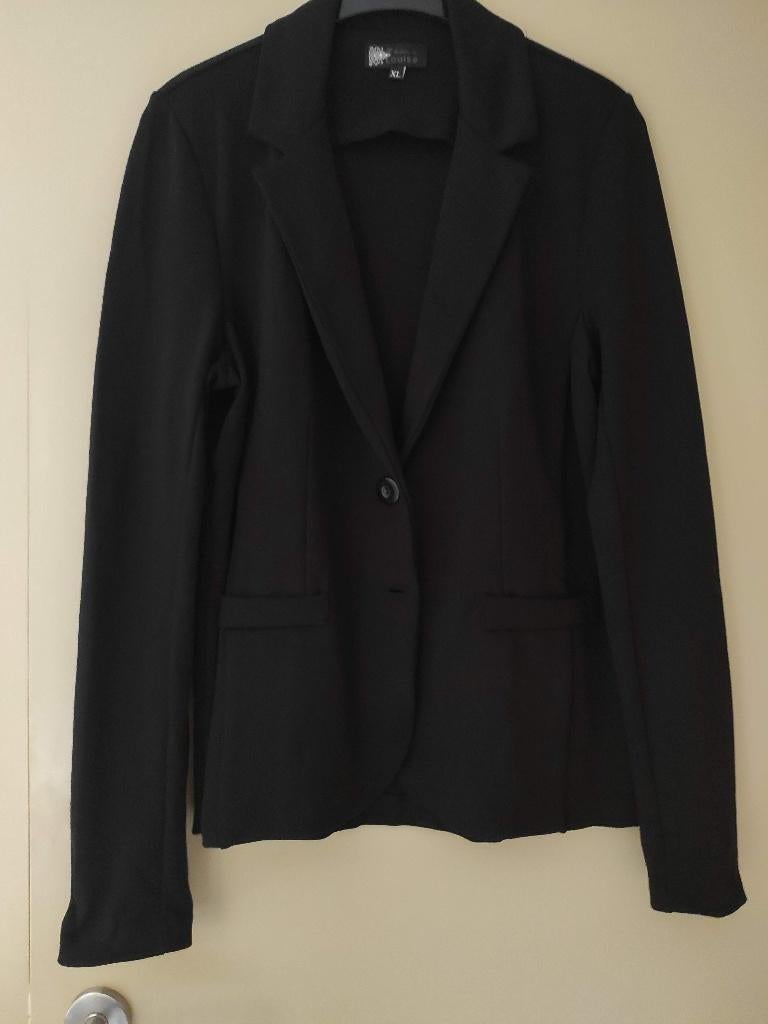 Blazer zwart tricot maat XL, Ophalen, Zwart, Maat 46/48 (XL) of groter, Jasje