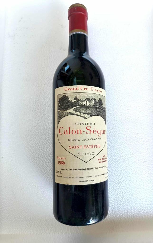 Château Calon-Ségur 1986 Saint Estèphe, Collections, Enlèvement ou Envoi, Pleine, Comme neuf, Vin rouge