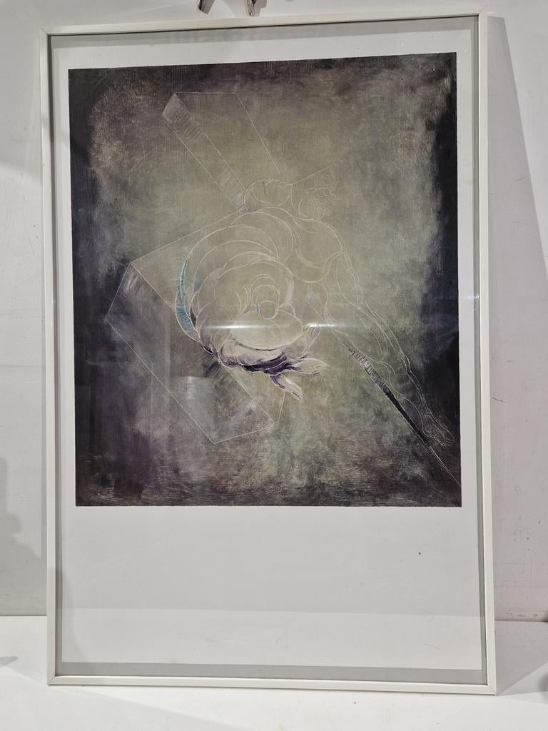 Felix de boeck print , christ on the cross , ingekaderd 90 x, Antiek en Kunst, Ophalen of Verzenden