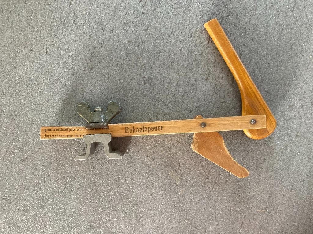 OUDE INMAAK BOKAAL OPENER, Ophalen of Verzenden, Gebruikt, Overige materialen