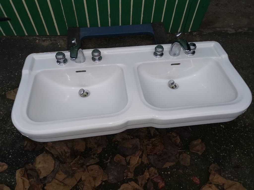 Vasque double Art Déco, Maison & Meubles, Enlèvement, Utilisé, Lavabo ou Évier