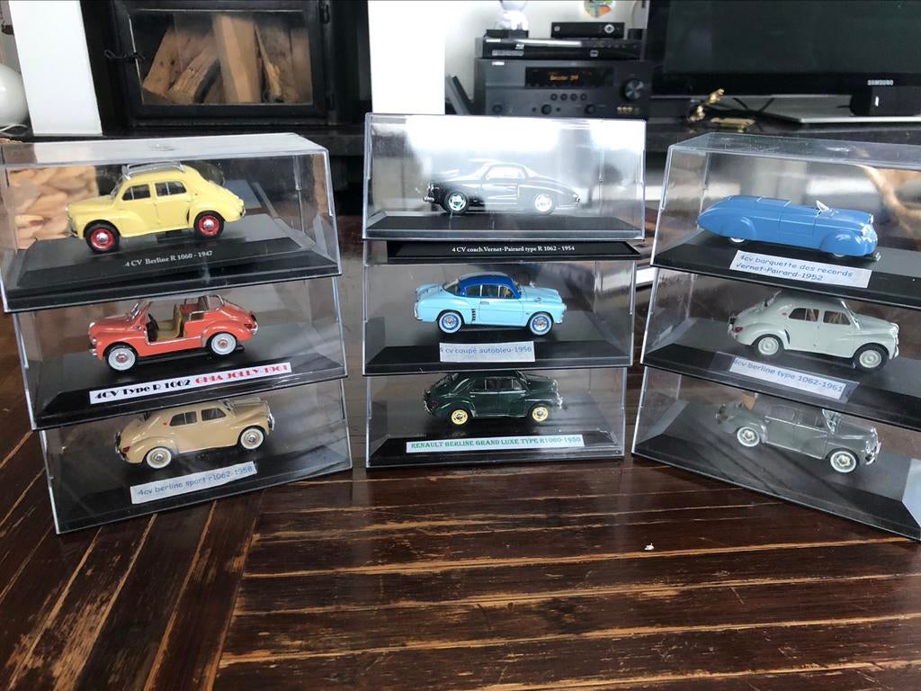 lot collection Renault 4cv eligor Hachette 4 cv, Ophalen, Zo goed als nieuw, Auto