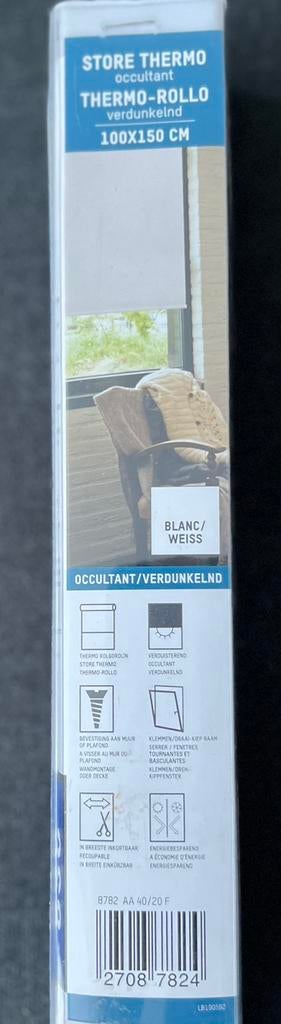 Verduisterende rolgordijnen 100x150, Huis en Inrichting, Stoffering | Gordijnen en Lamellen, Nieuw, Wit, Grijs, Ophalen