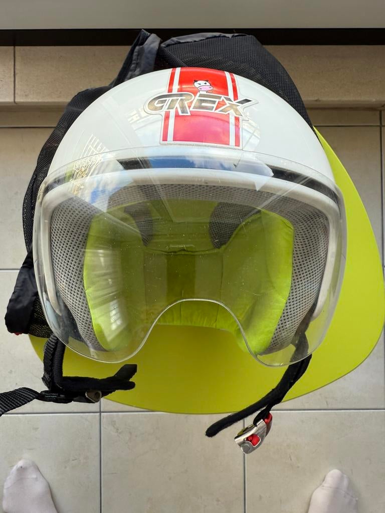 Casque GTrex E3 G1.1 XS Italie avec visiere en bonne etat, Enlèvement, Utilisé, Extra small ou plus petit, Autre