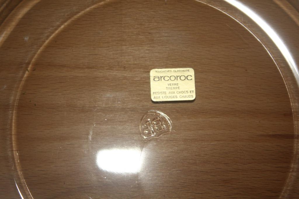 10 Borden Arcoroc Bp in rookglas (19 cm), Ophalen, Glas, Bord(en)