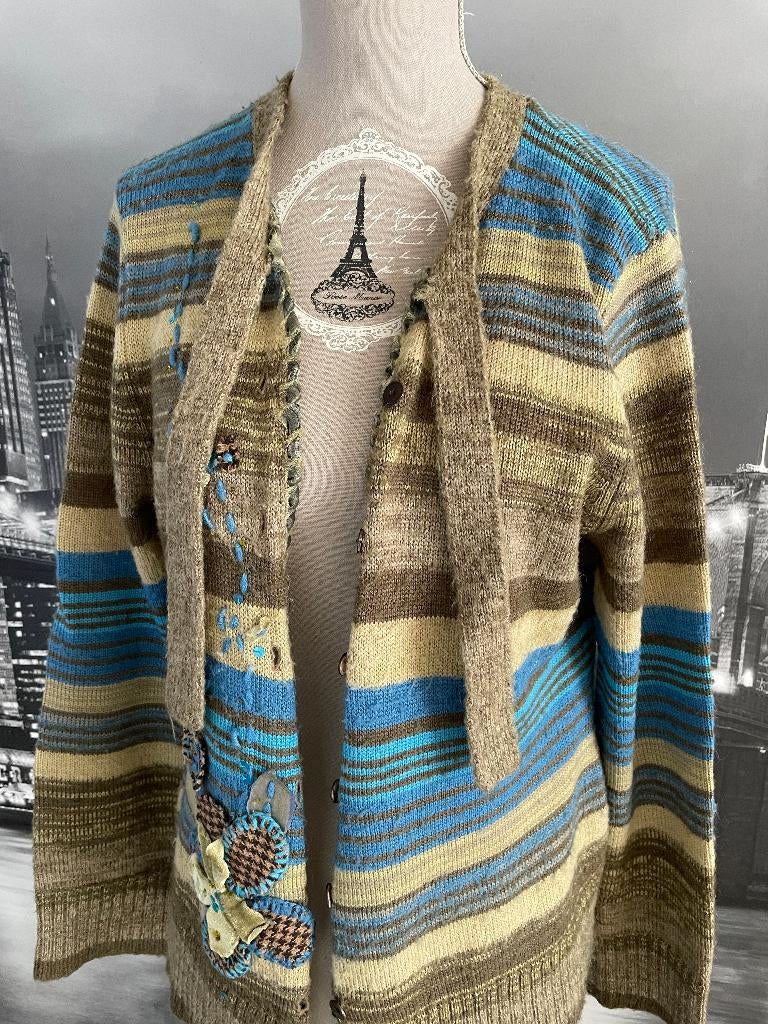 Cardigan trui vest WOL - merk Caroline Biss - 42, Overige kleuren, Verzenden, Maat 42/44 (L), Zo goed als nieuw