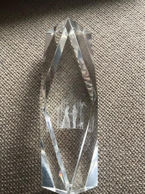 Glazen Stulp Met voet en Licht, Antiek en Kunst, Ophalen