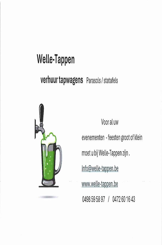 Mobiele tapwagens, Ophalen, Zo goed als nieuw