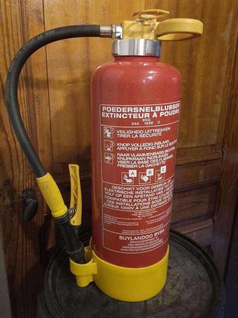 poedersnelblusser 6 kg abc BENOR, Ophalen, Zo goed als nieuw