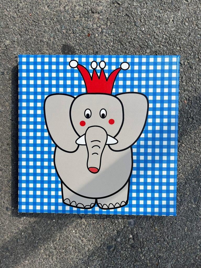 Canvas olifant, Ophalen, Zo goed als nieuw, Minder dan 50 cm, Minder dan 50 cm