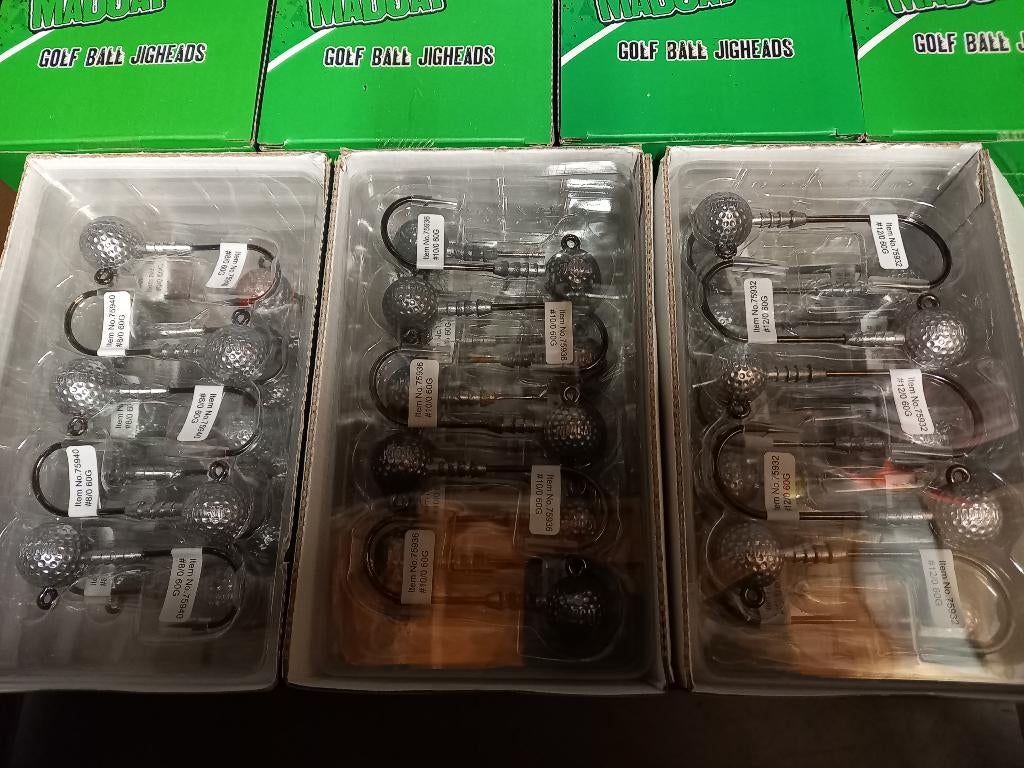 MADCAT Golfball Jigheads (60 grams) in 8/0..10/0..12/0, Ophalen of Verzenden, Nieuw, Overige typen