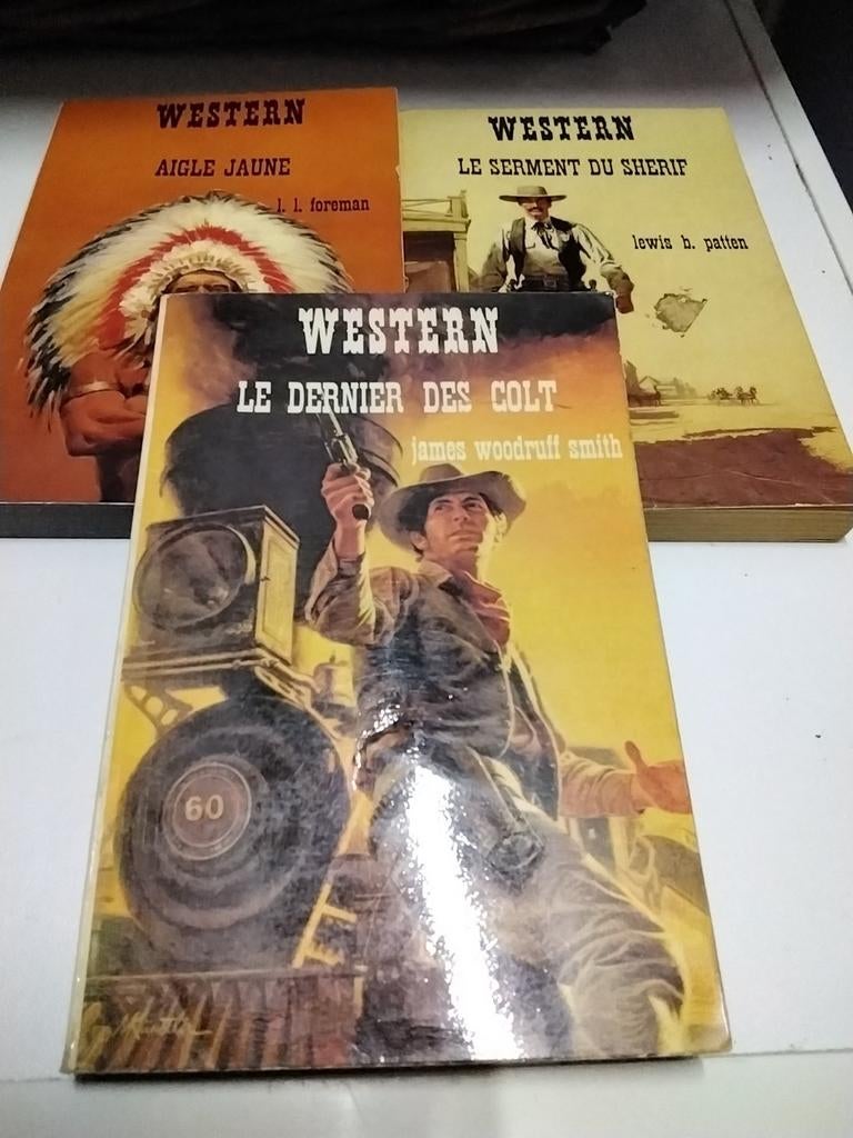 WESTERN-Aigle jaune-Le Serment du shérif-Le dernier des colt, Ophalen of Verzenden, Zo goed als nieuw